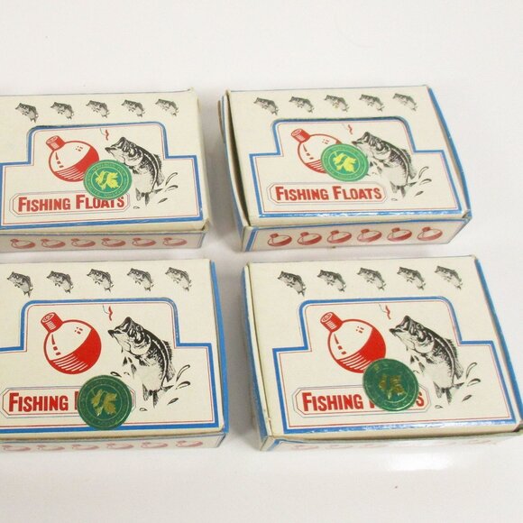72 Fishing Push Button Fish Floats Red White Size 3/4 Inch Bobbers 6 Boxes - Picture 2 of 4